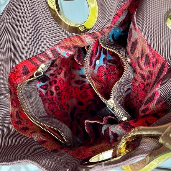 JPK Paris Bucket Bag Snap Closure Functional Pockets Removable Strap Brown W OS - Picture 10 of 15